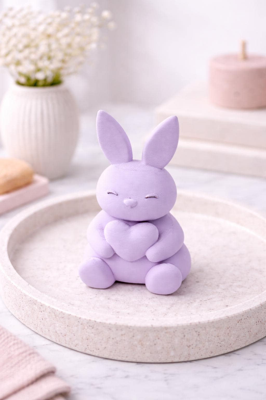 Easter Bunny Decor | Cute Rabbit Figurine | Spring Home Decor | Nursery Decor | Easter Gift |