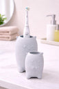 Toothbrush Holder with Q Tip Holder | Modern Minimalist Bathroom Storage