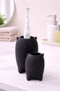 Toothbrush Holder with Q Tip Holder | Modern Minimalist Bathroom Storage