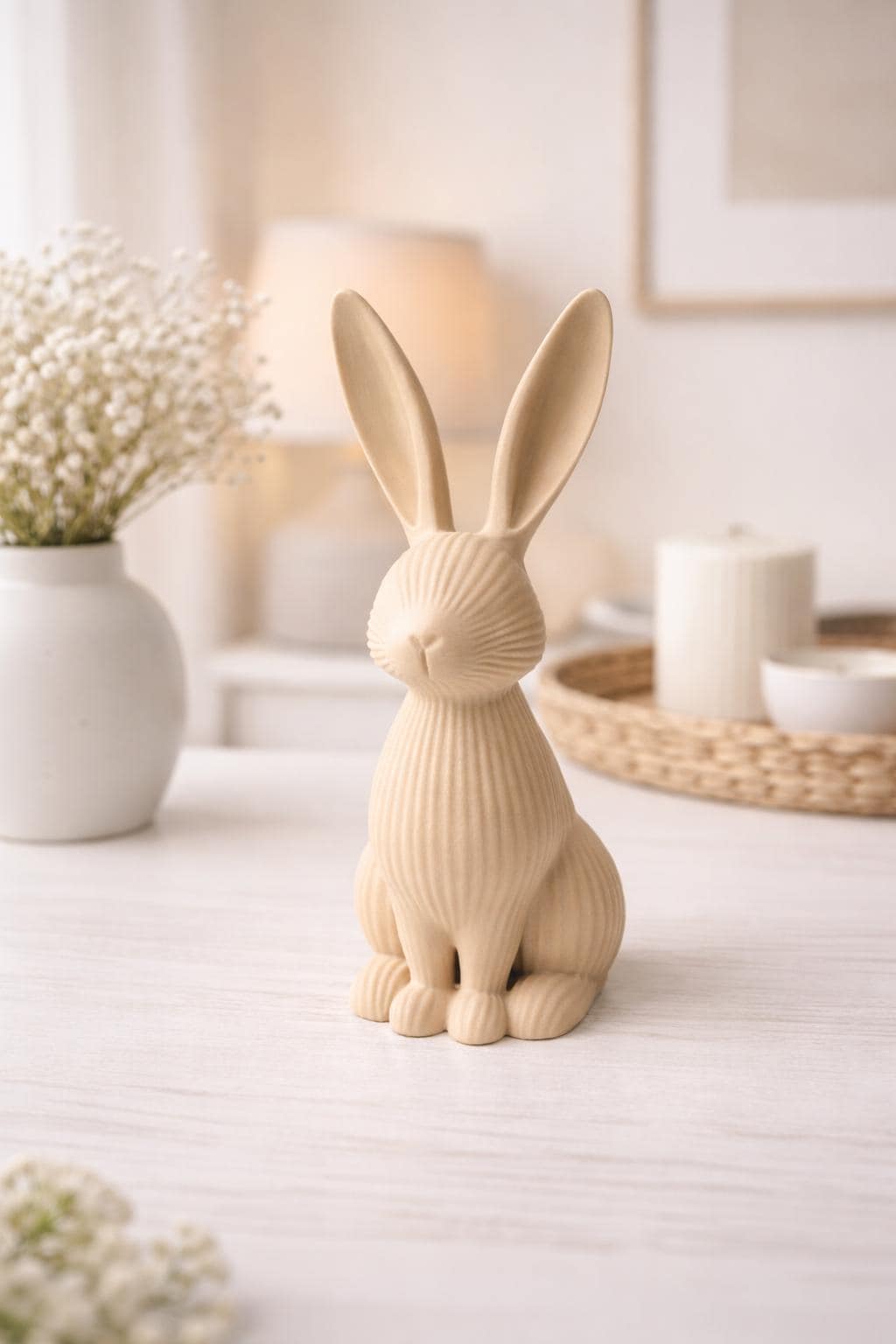 Modern Bunny Decor | Minimalist Rabbit Sculpture | Easter Bunny Ornament | Scandinavian Home Decor | Cute Rabbit Statue | Spring Decoration