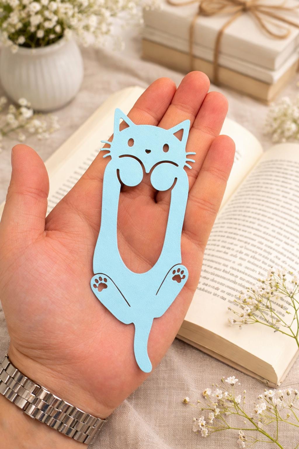 Cat Bookmark | Modern Gift For Book Lover | Minimalist Book Accessory