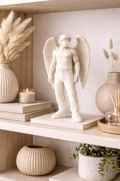 Modern Angel Statue Decor | Minimalist Angel Figurine | Spiritual Home & Shelf Decor | Memorial or Special Gift