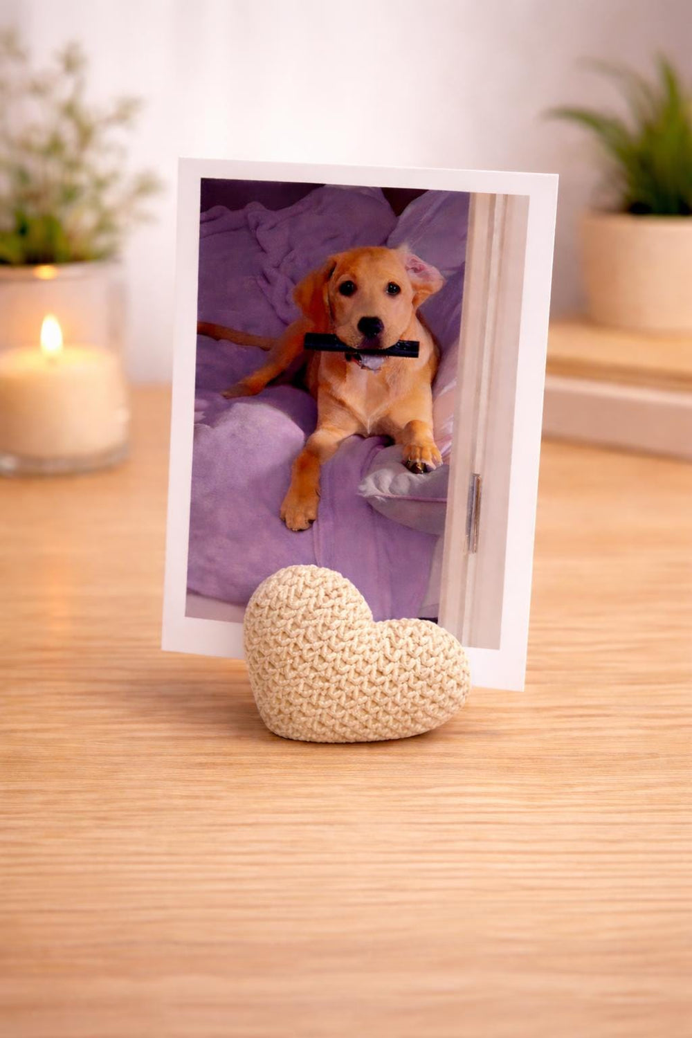 Heart Photo Holder | Picture Stand for Desk | Wedding and Couple Gift | Modern Display for Home Decor