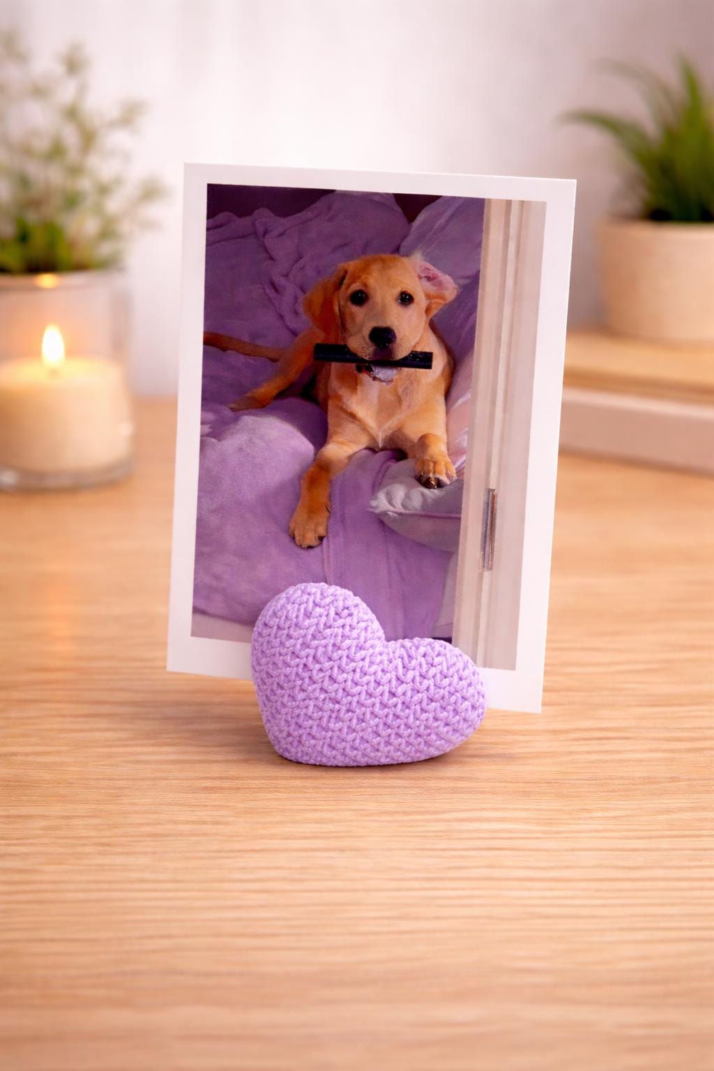 Heart Photo Holder | Picture Stand for Desk | Wedding and Couple Gift | Modern Display for Home Decor