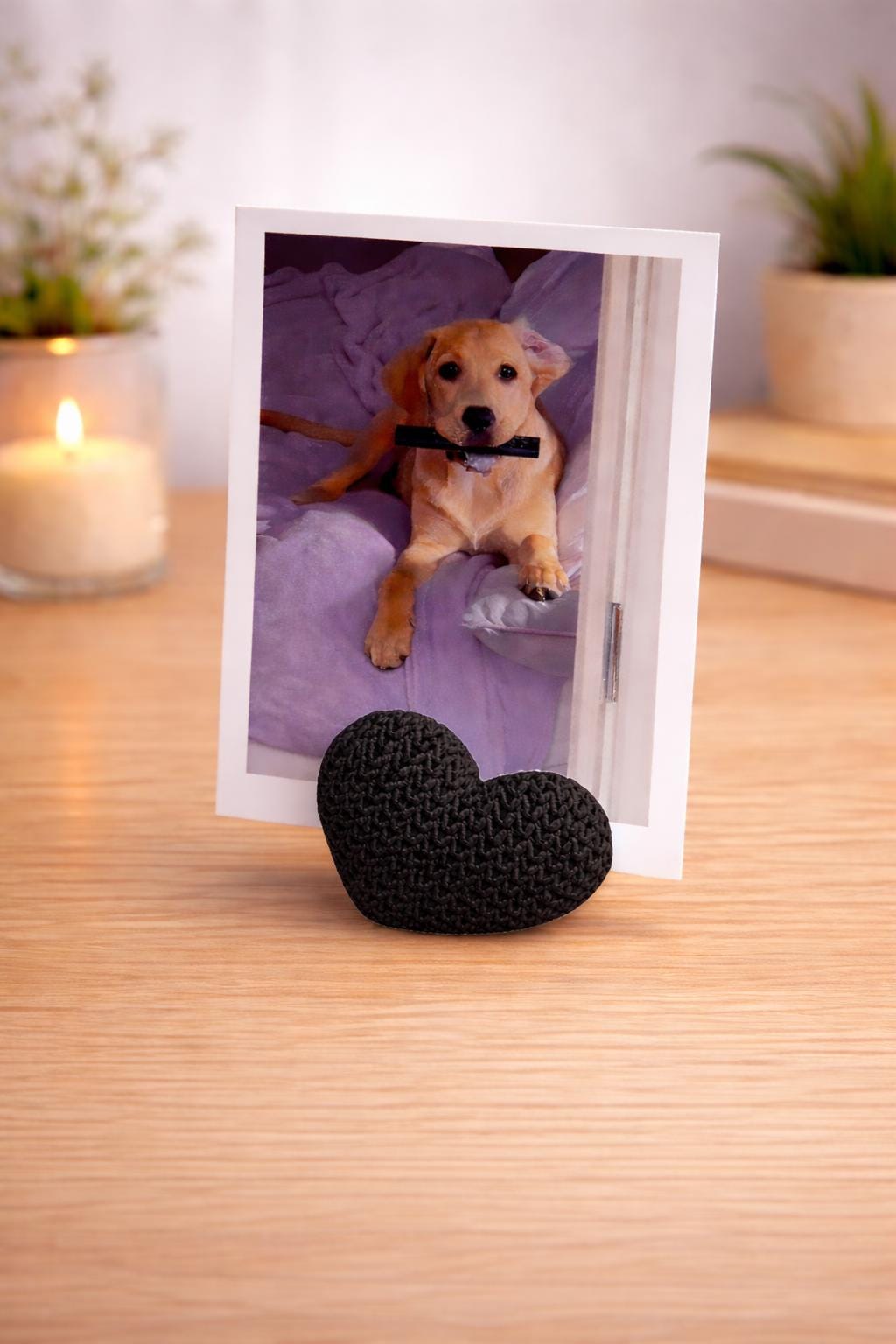 Heart Photo Holder | Picture Stand for Desk | Wedding and Couple Gift | Modern Display for Home Decor