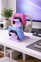 Dual Controller and Headset Stand | PS5 Xbox Controllers Holder | Desk Gaming Organizer and Gift