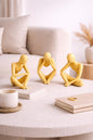 Set of 3 Thinking Statues | Abstract Thinker Figurines | Modern Minimalist Shelf Decor | Aesthetic Home Office Desk Decor