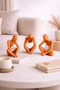 Set of 3 Thinking Statues | Abstract Thinker Figurines | Modern Minimalist Shelf Decor | Aesthetic Home Office Desk Decor