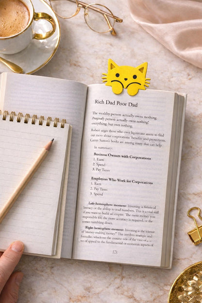 Cat Bookmark | Modern Gift For Book Lover | Minimalist Book Accessory