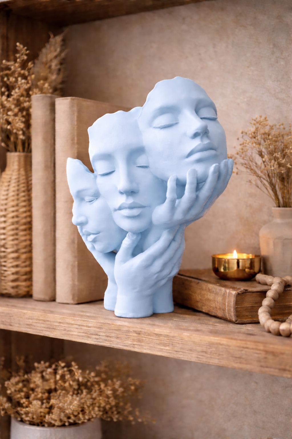 Abstract Face Sculpture Decor | Greek Mythology Inspired Decor | Minimalist Shelf Decor | Modern Home Gift