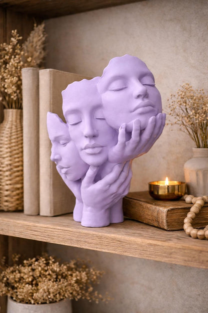 Abstract Face Sculpture Decor | Greek Mythology Inspired Decor | Minimalist Shelf Decor | Modern Home Gift