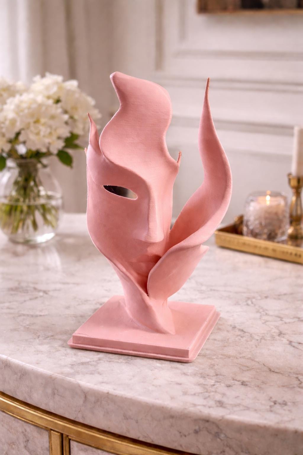 Abstract Face Sculpture | Modern Minimalist Home Decor | Elegant Decorative Ornament | Housewarming Gift
