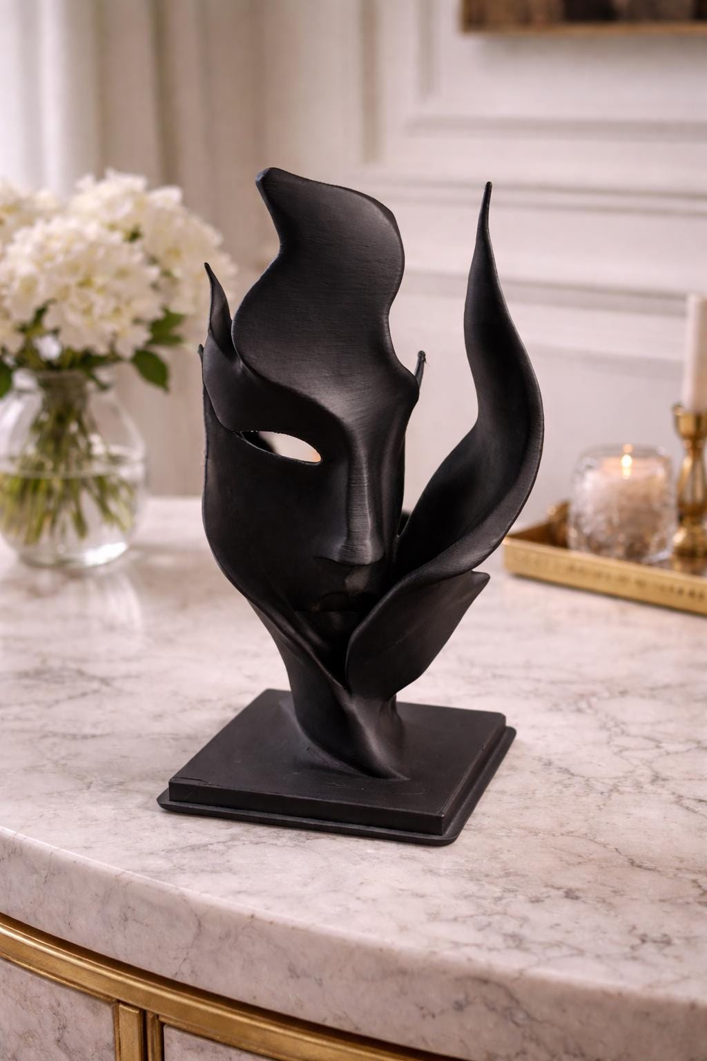 Abstract Face Sculpture | Modern Minimalist Home Decor | Elegant Decorative Ornament | Housewarming Gift