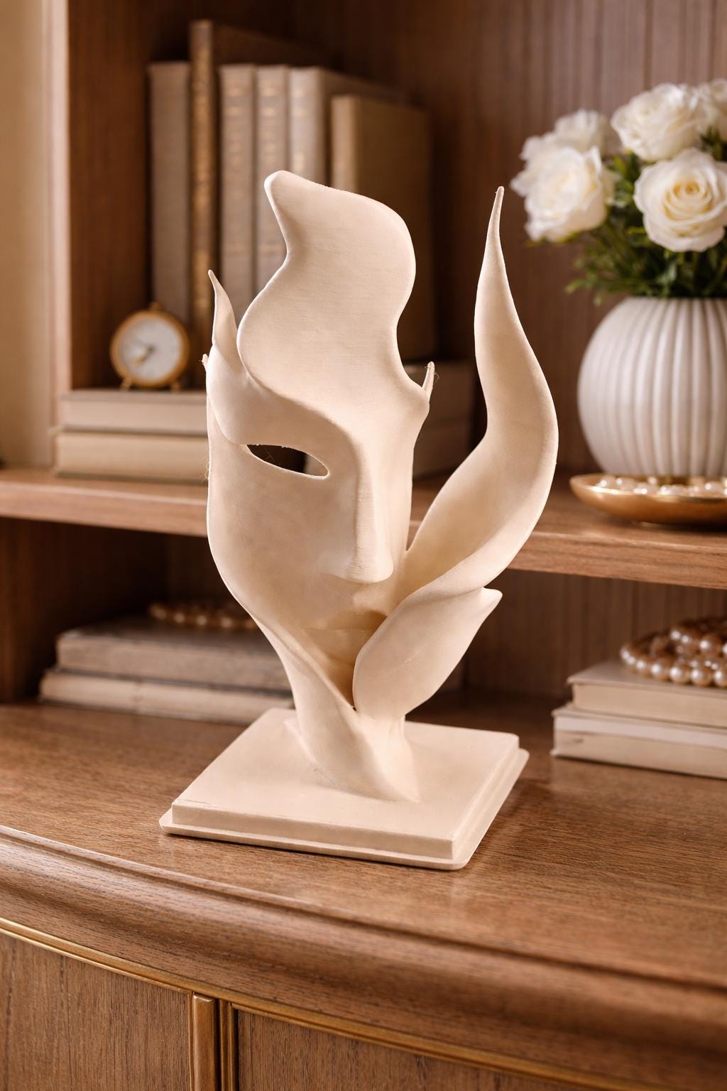 Abstract Face Sculpture | Modern Minimalist Home Decor | Elegant Decorative Ornament | Housewarming Gift