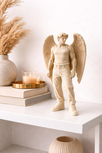 Modern Angel Statue Decor | Minimalist Angel Figurine | Spiritual Home & Shelf Decor | Memorial or Special Gift