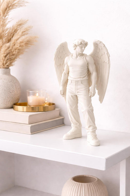 Modern Angel Statue Decor | Minimalist Angel Figurine | Spiritual Home & Shelf Decor | Memorial or Special Gift