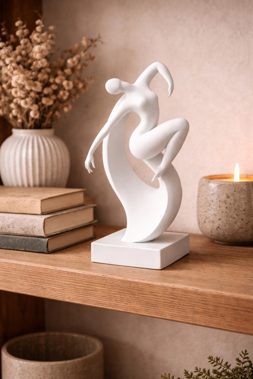 Abstract Woman Sculpture | Minimalist Female Figurine Decor | Modern and Elegant Home Decor