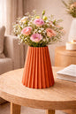 Modern Decorative Vase | Minimalist Ribbed Vase | Housewarming Gift