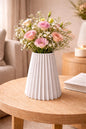 Modern Decorative Vase | Minimalist Ribbed Vase | Housewarming Gift