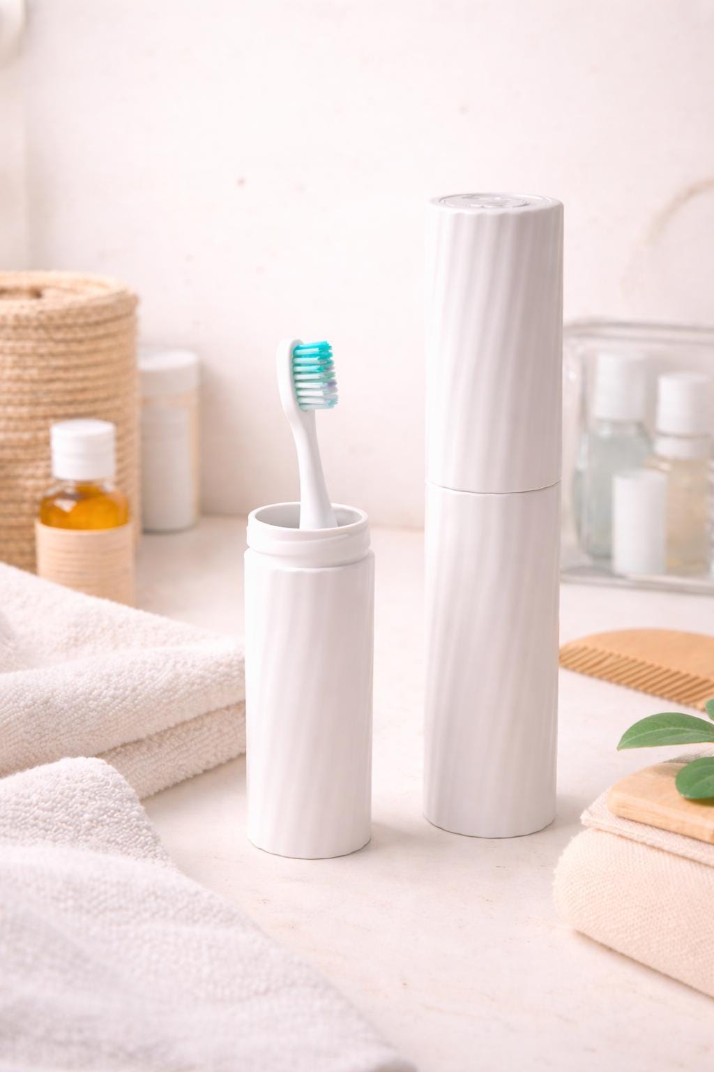 Travel Toothbrush Holder | Portable Toothbrush Case | Bathroom Storage