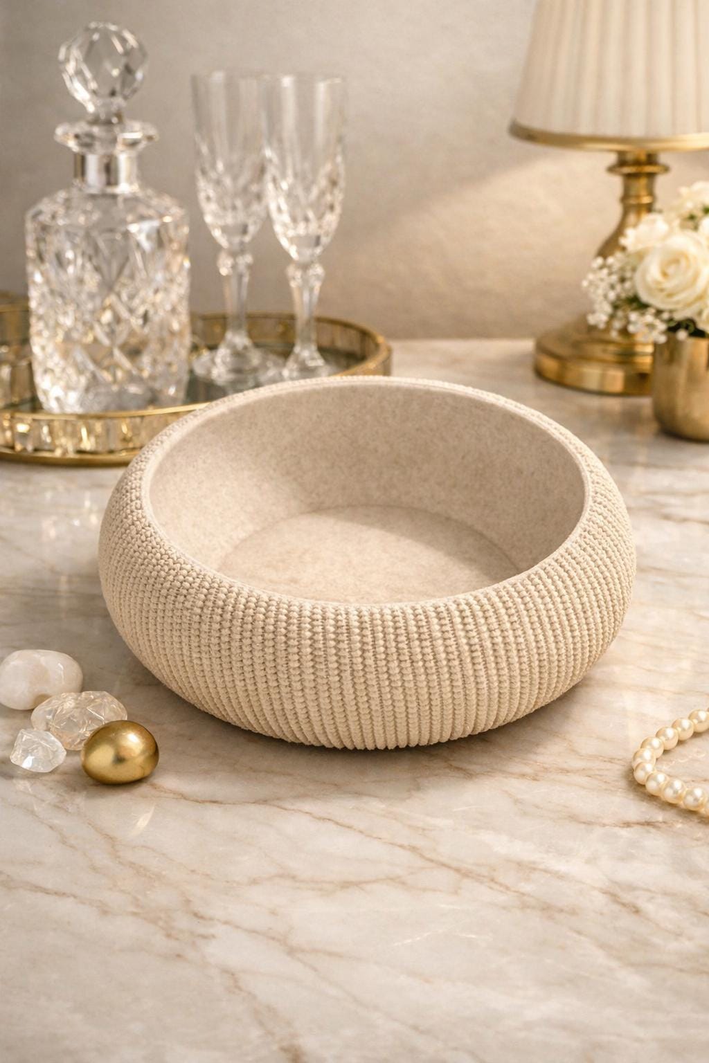 Textured Bowl | Modern Decorative Catchall Bowl | Minimalist Home Decor | Elegant Trinket Dish