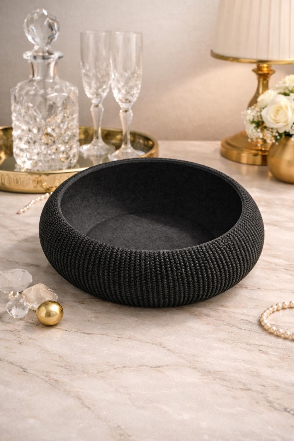 Textured Bowl | Modern Decorative Catchall Bowl | Minimalist Home Decor | Elegant Trinket Dish