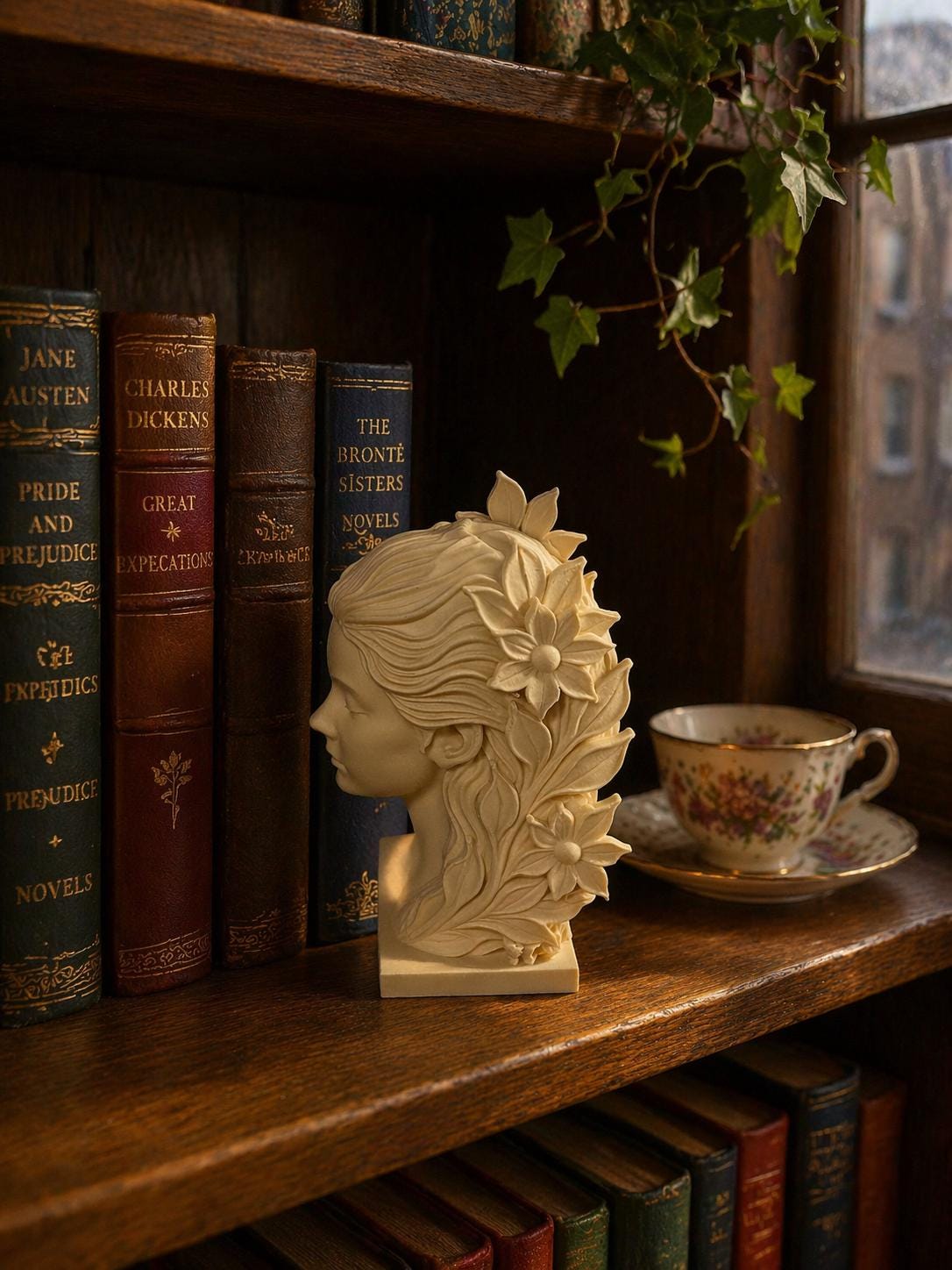 Greek Goddess Statue | Calm Female Sculpture | Modern Home and Shelve Decor | Gift for Her