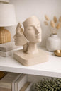 Dual Face Sculpture | Abstract Greek Face Statue | Modern Home and Shelve Decor