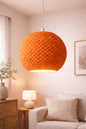 Modern Round Lampshade | Geometric Pendant Shade | Minimalist Ceiling Light Shade | Faceted Lamp Cover | Contemporary Home Decor