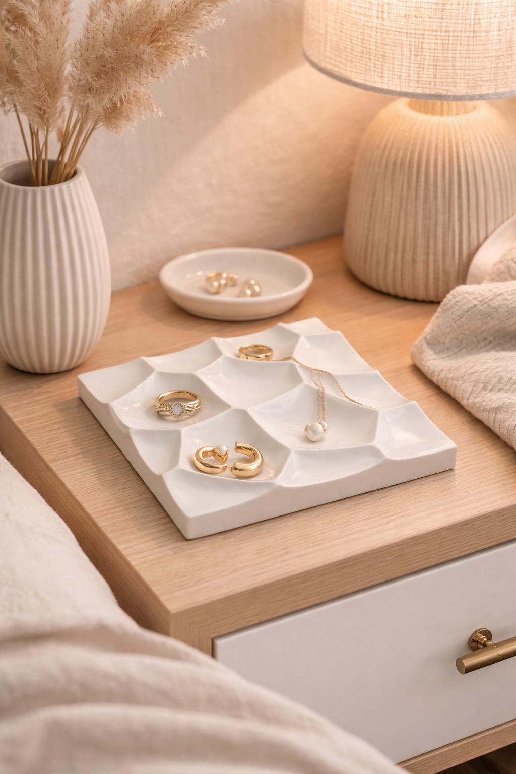 Jewellery Organiser | Ring Holder Tray | Vanity Jewellery Storage | Gift for Her