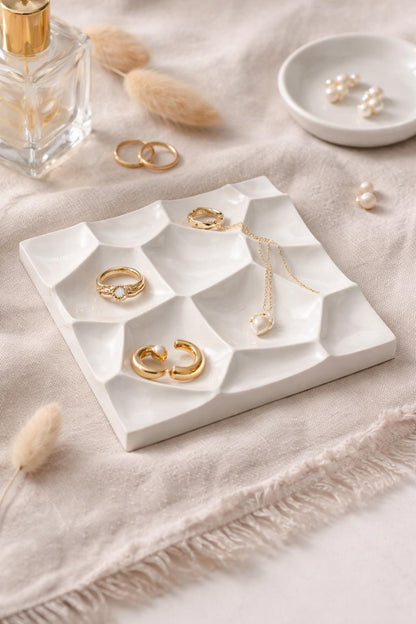 Jewellery Organiser | Ring Holder Tray | Vanity Jewellery Storage | Gift for Her