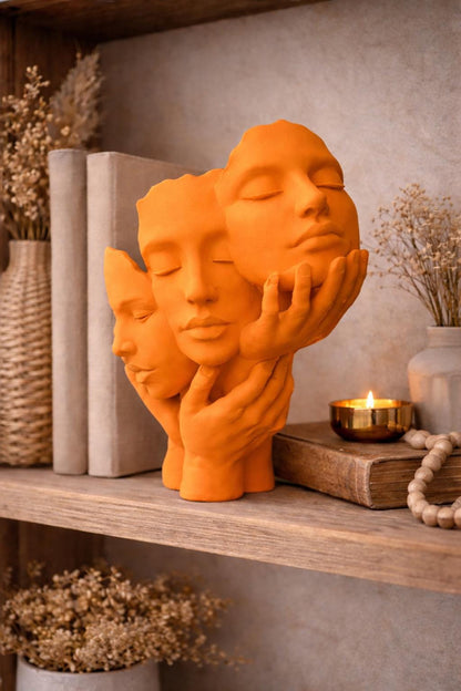 Abstract Face Sculpture Decor | Greek Mythology Inspired Decor | Minimalist Shelf Decor | Modern Home Gift