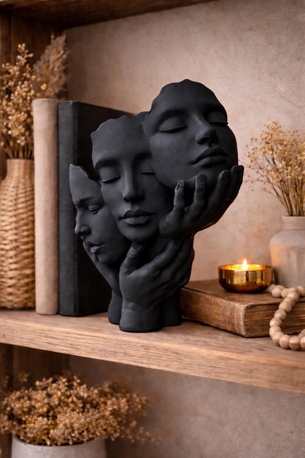 Abstract Face Sculpture Decor | Greek Mythology Inspired Decor | Minimalist Shelf Decor | Modern Home Gift