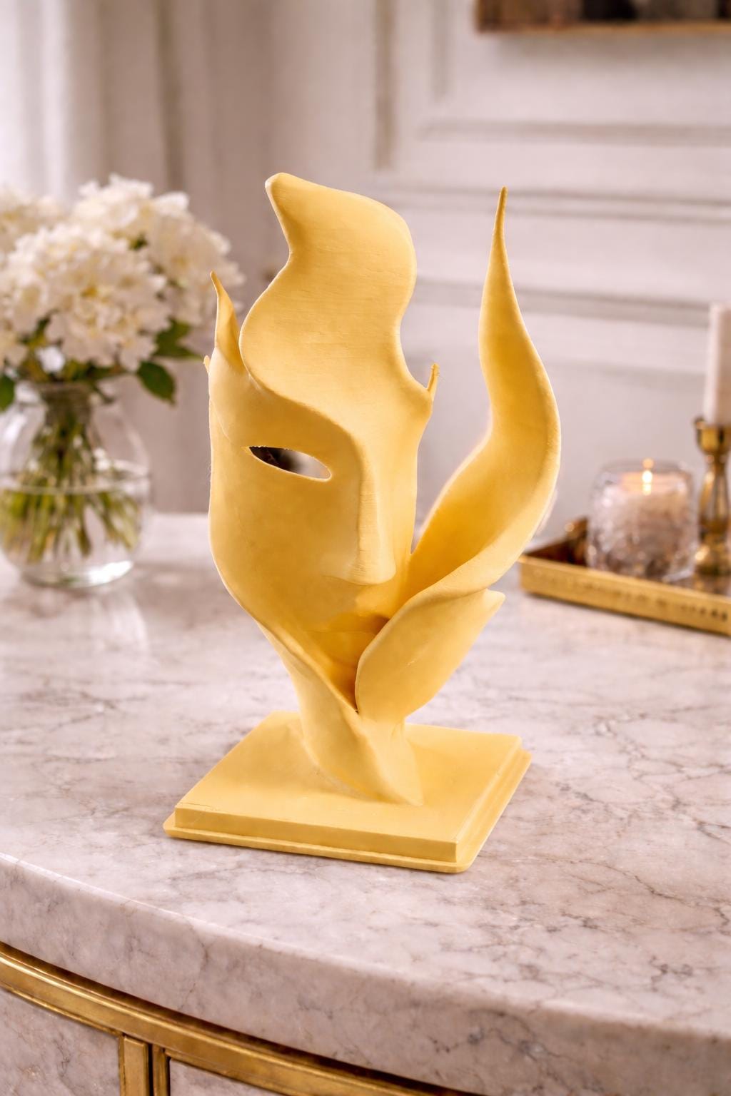 Abstract Face Sculpture | Modern Minimalist Home Decor | Elegant Decorative Ornament | Housewarming Gift