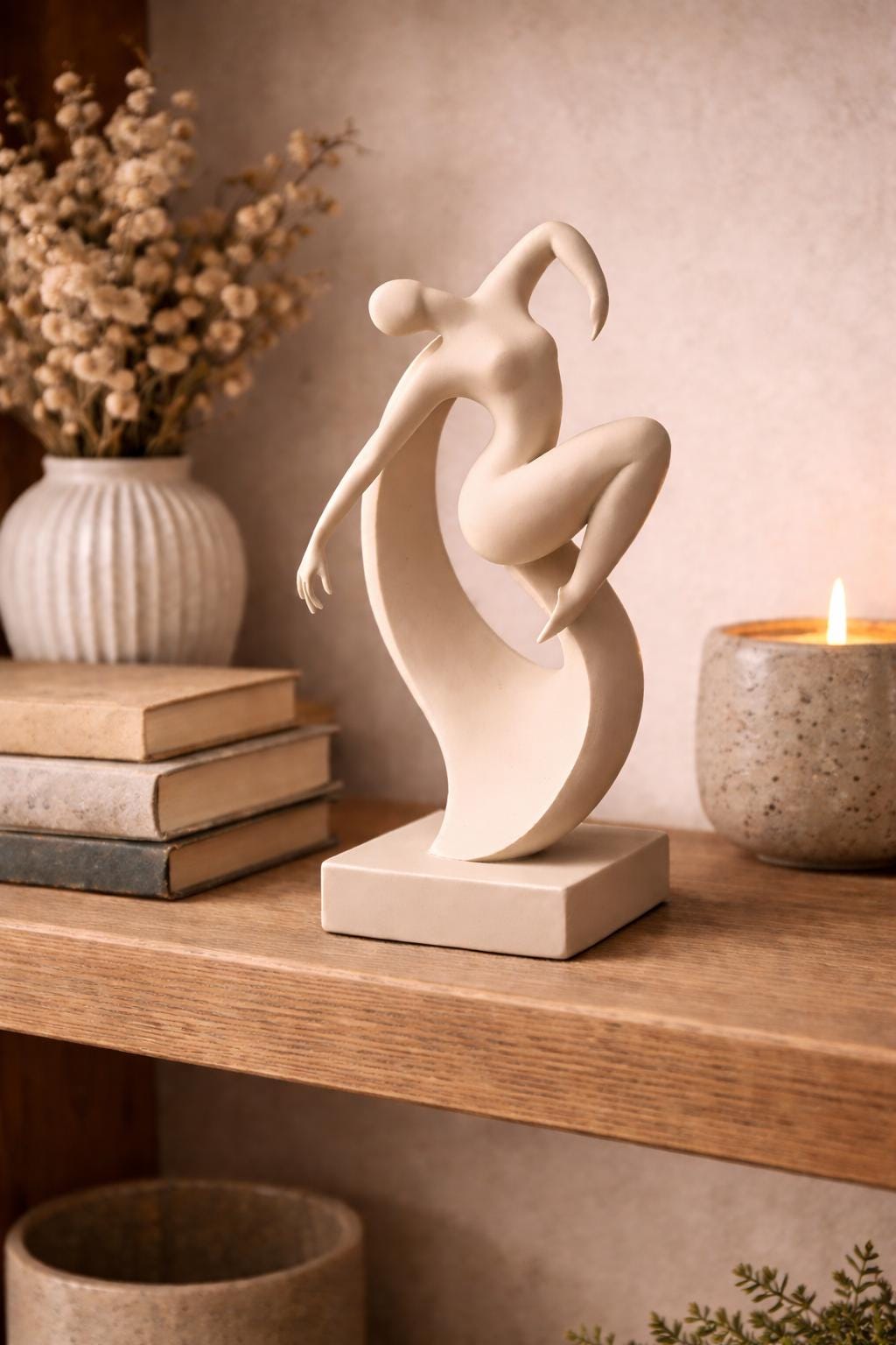 Abstract Woman Sculpture | Minimalist Female Figurine Decor | Modern and Elegant Home Decor