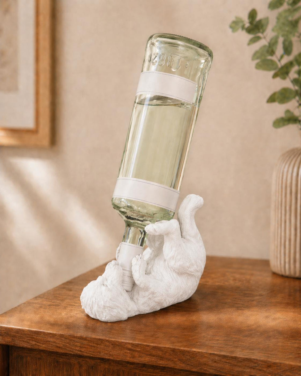 Dog Wine Bottle Holder | Alcohol Bottle Stand | Bar Decor | Novelty Wine Rack | Gift for Dog Lovers