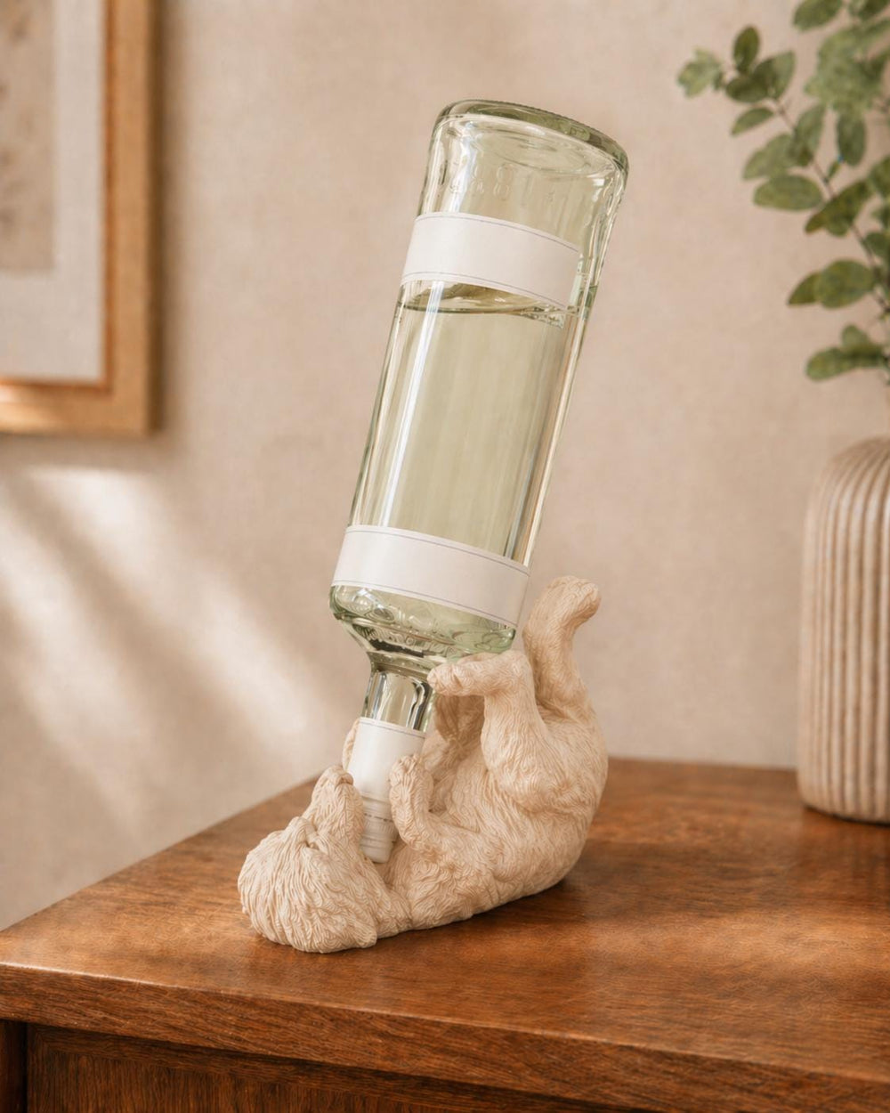 Dog Wine Bottle Holder | Alcohol Bottle Stand | Bar Decor | Novelty Wine Rack | Gift for Dog Lovers
