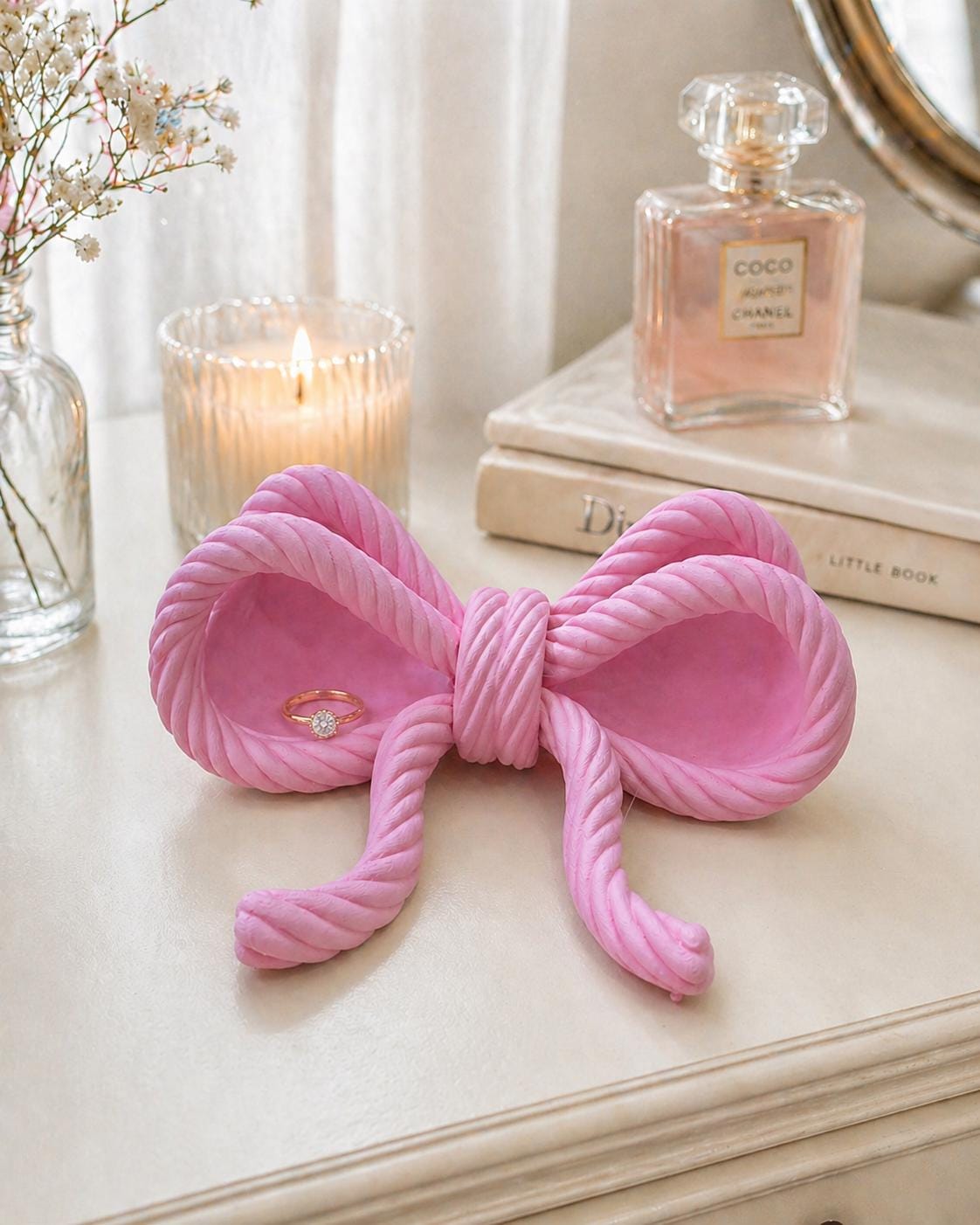 Bow Jewellery Tray | Coquette Ring Holder | Trinket Dish for Jewellery | Gift for Her