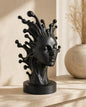 Goddess Head Statue | Sculptural Woman Bust Ornament | Neutral Bookshelf Decor | Artistic Home Decoration Gift