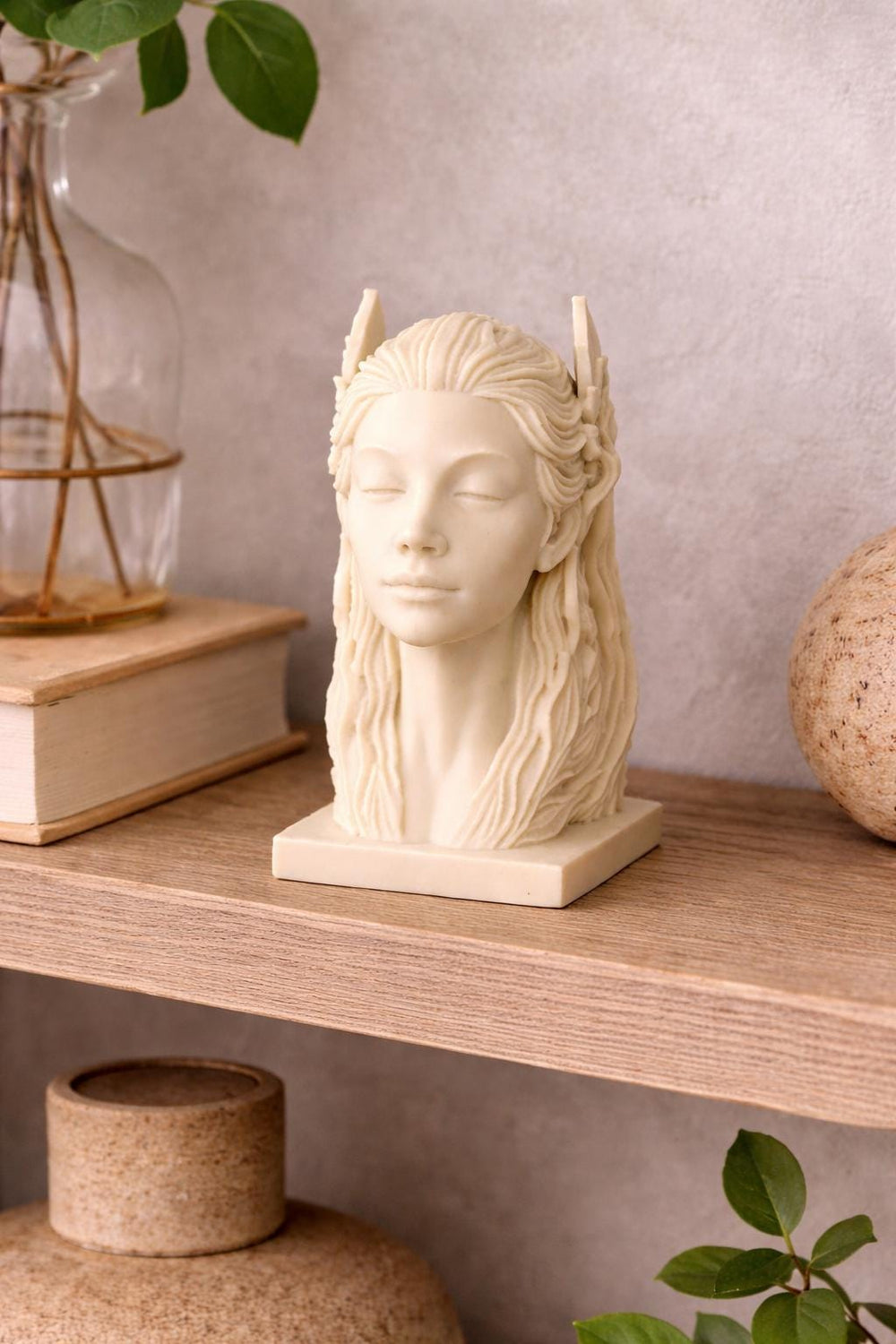 Greek Goddess Statue | Calm Female Sculpture | Modern Home and Shelve Decor | Gift for Her