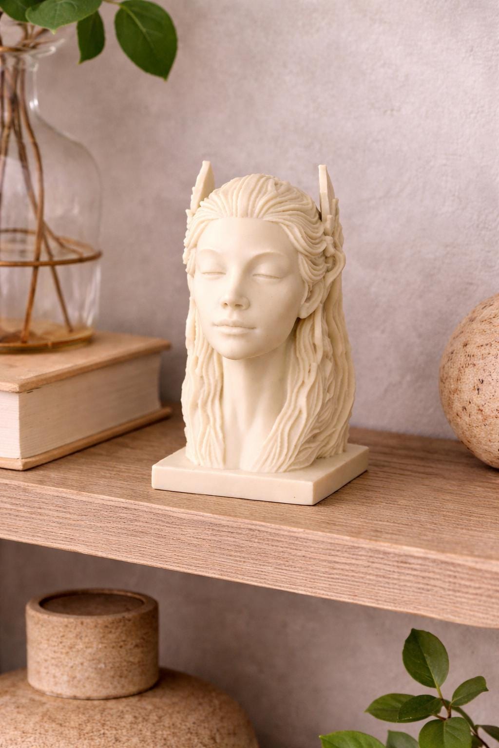 Greek Goddess Statue | Calm Female Sculpture | Modern Home and Shelve Decor | Gift for Her