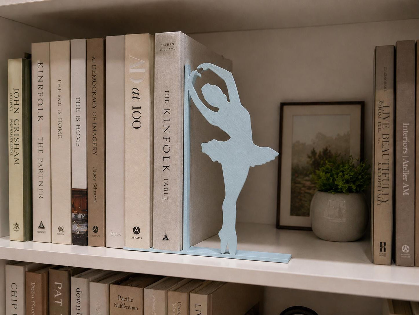 Ballerina Bookend | Elegant Ballet Dancer Shelf Decor | Book Lover Gift | Ballet Room Bookshelf Decor