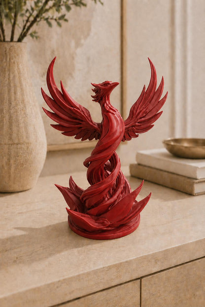 Phoenix Statue | Mythical Bird Figurine | Fantasy Home Decor | Statement Shelf Decor | Housewarming Gift