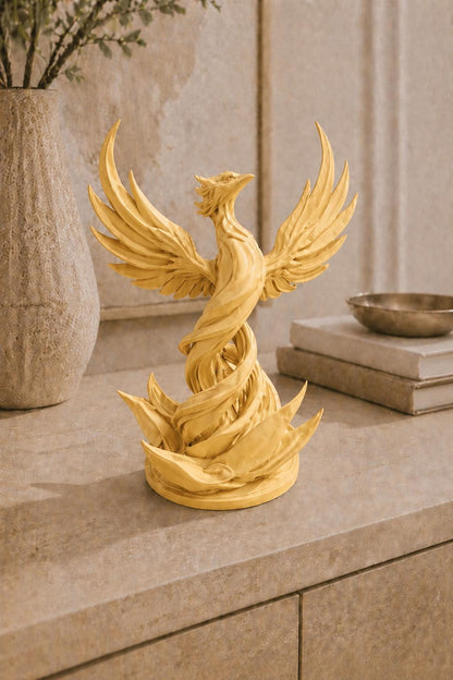 Phoenix Statue | Mythical Bird Figurine | Fantasy Home Decor | Statement Shelf Decor | Housewarming Gift