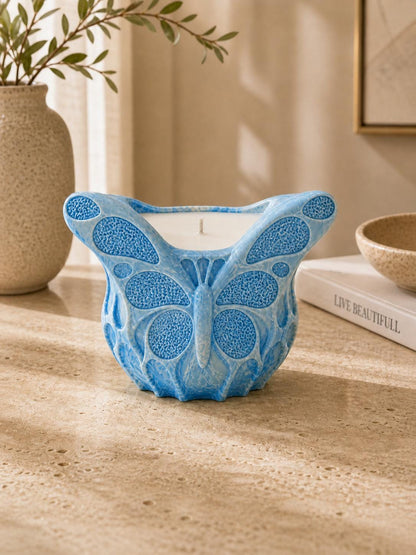 Butterfly Candle Holder | Unique Decorative Candle Bowl | Handmade Home Decor | Housewarming Gift