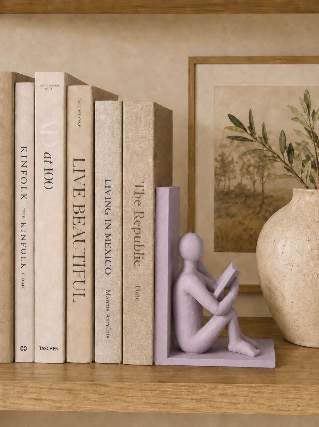 Bookend | Minimalist Bookshelf Decor | Modern Book Lover Gift | Sculptural Book Holder | Home Library Accent