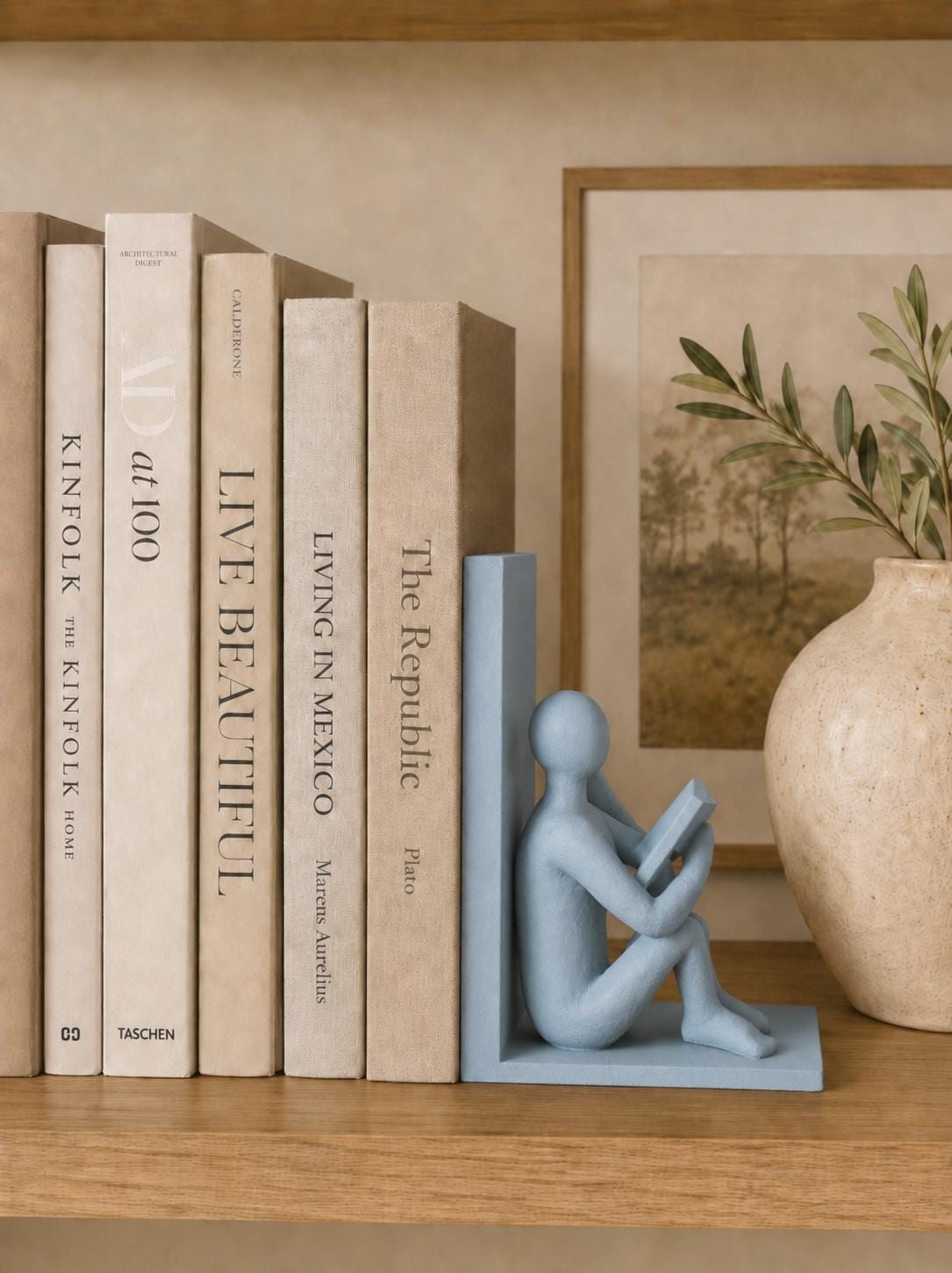 Bookend | Minimalist Bookshelf Decor | Modern Book Lover Gift | Sculptural Book Holder | Home Library Accent