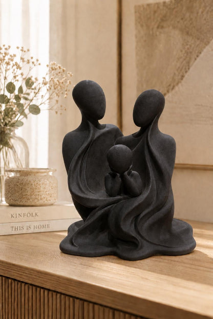 Family Statue Decor | Abstract Family Sculpture | Parent and Chill | Meaningful Gift | Shelf Styling