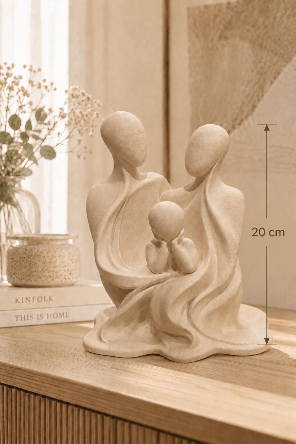 Family Statue Decor | Abstract Family Sculpture | Parent and Chill | Meaningful Gift | Shelf Styling