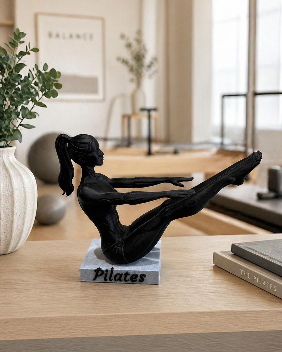 Woman Sculpture | Fitness Studio Decor | Yoga & Pilates Gift | Wellness Figurine | Exercise Room Decoration